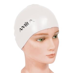 Σκουφάκι Κολύμβησης AMILA Medium Hair Λευκό
