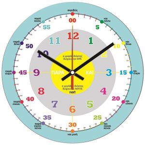 Νext ρολόι εκμάθησης ώρας (εκπαιδευτικό ρολόι) Ø31εκ.