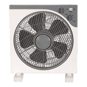 Ανεμιστήρας Box Fan Τετράγωνος Άσπρο - Γκρι Φ37 45W