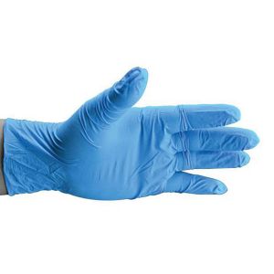 Γάντια Νιτριλίου Μπλε μίας Χρήσης Χωρίς Πούδρα L 100τεμ.