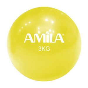 Μπάλα Γυμναστικής Amila 3kg. 14cm. Κίτρινη