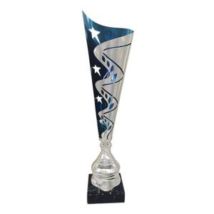Κύπελλο με Μεταλλική Κούπα Ασημί-Μπλε 47εκ. KO-712