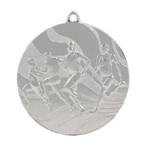 Μετάλλιο Ασημί Ανάγλυφο με Θέμα Δρομείς και Κορδέλα Φ50 χιλ. M-42