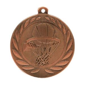 Μετάλλιο Χάλκινο Ανάγλυφο με Θέμα Μπάσκετ και Κορδέλα Φ50 χιλ. M-52