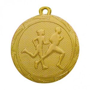 Μετάλλιο Χρυσό Ανάγλυφο με Θέμα Δρομείς και Κορδέλα Φ45 χιλ. M-47