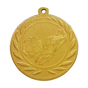 Μετάλλιο Χρυσό Ανάγλυφο με Θέμα Ποδόσφαιρο και Κορδέλα Φ50 χιλ. M-53