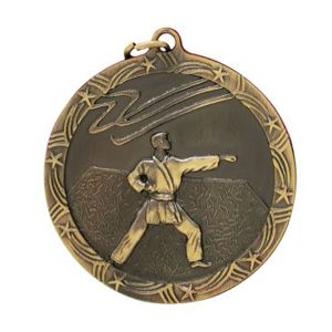 Μετάλλιο Χρυσό με Θέμα Καράτε και Κορδέλα Φ45 χιλ. M-61