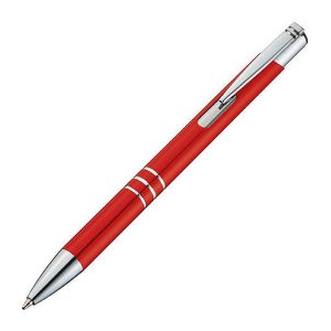 Στυλό Μεταλλικό Κόκκινο με Ασημένιες Λεπτομέρειες Υ14,2xØ1εκ.