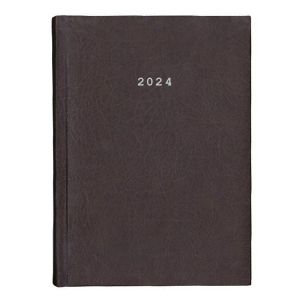 Ημερολόγιο Ημερήσιο 2024 Old Leather Δετό Καφέ Σκούρο 12x17εκ.