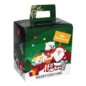 Τσάντα Κουτί Δώρου Υ12,6x13,3x9εκ. Καλά Χριστούγεννα Small