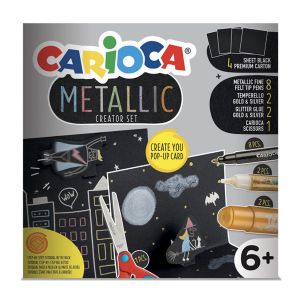 Carioca Metalic Play Box για Κατασκευή Pop-Up Κάρτας