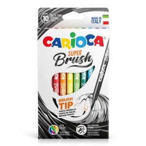 Μαρκαδόροι 10 Χρωμάτων Carioca Super Brush