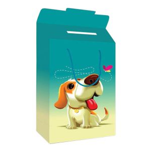 Χάρτινη Τσάντα Κουτί Υ22x16,5x6,5 Σκυλάκι