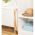 Καλάθι Απλύτων με Bamboo Σκελετό και Λευκό Ύφασμα 40x36x70εκ.